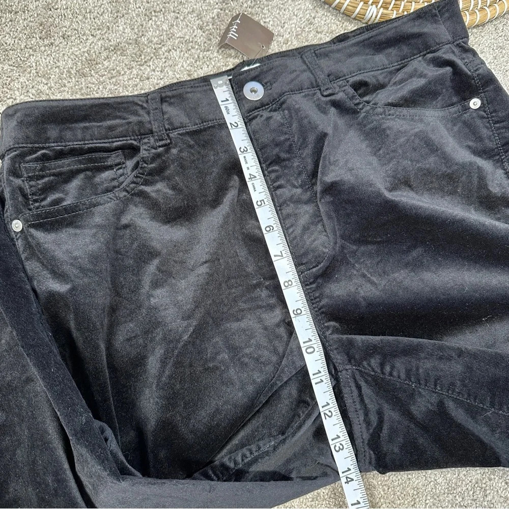 NEW J. Jill Velveteen High Rise Full Straight Leg Pants in Black Size 16 - Picture 14 of 16